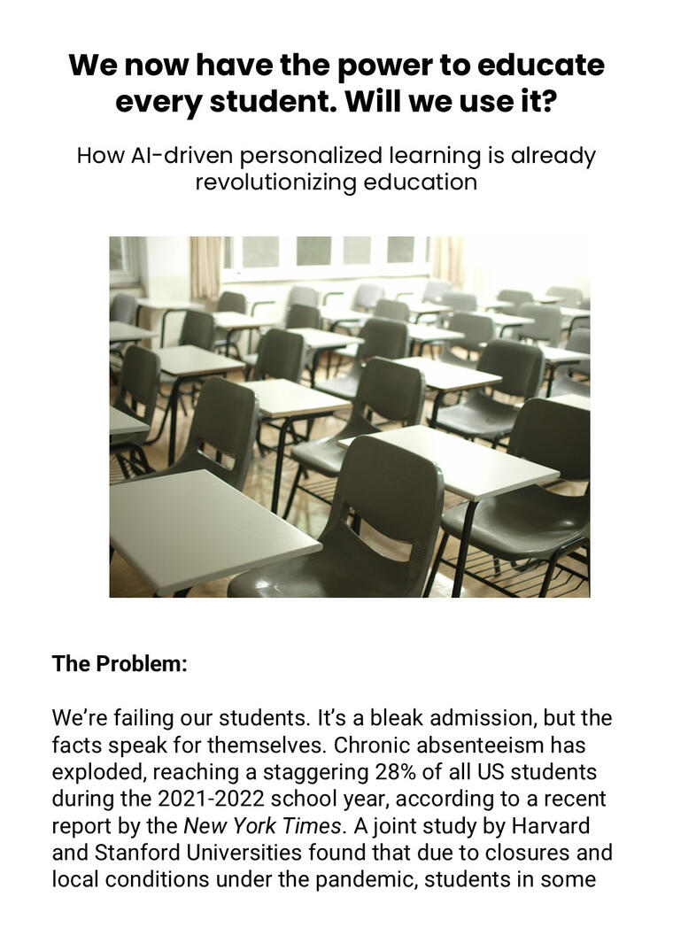 Blog post on AI in education (click image for full post)